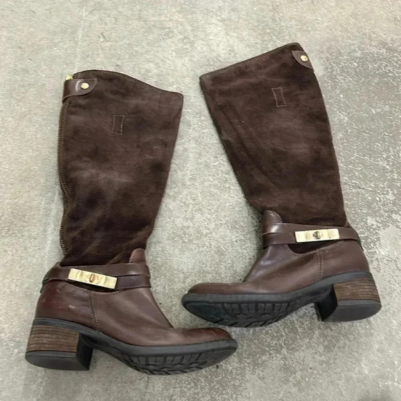 Locale suede leather brown riding boots - Picture 1 of 8